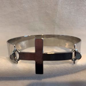 Silver Cross Cuff Cross Bracelet